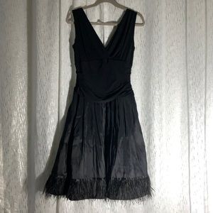 SL Fashions Black dress with feathers